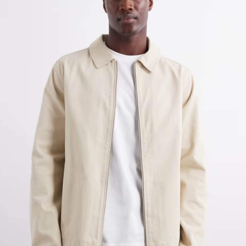 ASOS Men’s Cotton Jacket Natural Stone Color Barn | Utility Style Size 3XL